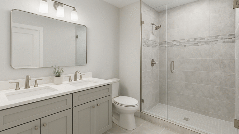modern Dallas style bathroom design cost